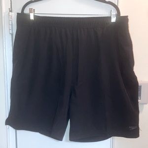 NWOT black Speedo swim trunks XXL